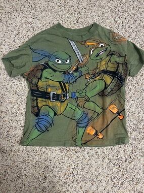 🍀6/$20 Nickelodeon Teenage Mutant Ninja Turtles Olive Green Graphic Tee